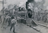Federal Troops Guard A Train Against Strikers During The Pullman Strike. July 1894. History - Item # VAREVCHISL021EC251