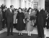 President And Mamie Eisenhower Welcome Queen Elizabeth Ii And Prince Philip. At The White House North Portico. Oct. 17 History - Item # VAREVCHISL039EC031
