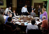 Barack Obama Hosts A G8 Summit Working Session In The Dining Room Of Laurel Cabin At Camp David. Seated Facing Camera History - Item # VAREVCHISL039EC689