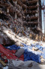 Oklahoma City Firefighters Form A Line To Remove Rubble From The Explosion Site Of The Alfred P. Murrah Federal Building. April 21 1995. History - Item # VAREVCHISL030EC028