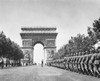 German Troops Marching Near Arc Of Triumph History - Item # VAREVCHISL040EC374