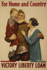 American 1918 Ww1 Poster Of A Soldier Embracing A Woman And Child. Poster Reads History - Item # VAREVCHISL035EC027