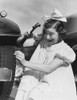 Fanny Brice As Baby Snooks Pounding Some Nails Into An Automobile Tire Still - Item # VAREVCPBDFABREC034