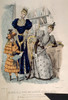 Hand-Colored Engraving Of Two Women And A Girl History - Item # VAREVCH4DFASHEC058
