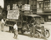 Truck With Several Protest Signs Five Days Prior To The Executions Of Sacco And Vanzetti. Signs Read History - Item # VAREVCCSUB001CS015