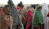 Afghani Refugees In Sakhi Camp In Mazar-E Sharif Kandahar Afghanistan To Collect Humanitarian Aid From Doctors Without Borders Organization. Dec. 23 2001 History - Item # VAREVCHISL025EC002