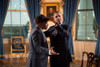 President Barack Obama Adjusts Sway Calloway'S Hat In The Blue Room Of The White House. The President Gave An Interview For A Live Mtv Special. Oct. 26 History - Item # VAREVCHISL039EC644