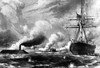 Civil War--Illustration Depicting The First Duel Between The Warships Merrimack And The Union'S Monitor.. Courtesy Csu Archives  Everett Collection History - Item # VAREVCHBDCIWACS013