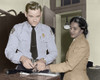 Rosa Parks Is Finger-Printed By Deputy Sheriff D.H. Lackey In Montgomery History - Item # VAREVCCLRA001BZ387