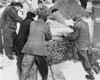 Burying Al Capone. Workmen At Mt. Olivet Cemetery In Chicago Moving The Vault With Al Capone'S Body. Feb. 6 History - Item # VAREVCHISL038EC473