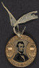 Campaign Button For 1864 Presidential Election Showing Bust Tintype Portrait Of Abraham Lincoln In A Metal Casing. Vice Presidential Candidate History - Item # VAREVCHISL009EC193