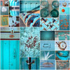 Rustic Teal Collage Poster Print by Gail Peck - Item # VARPDX11105Q