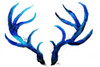 Blue Antlers Poster Print by Elizabeth Medley - Item # VARPDX11852A