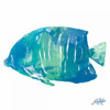 Watercolor Fish in Teal IV Poster Print by Julie DeRice - Item # VARPDX10749C