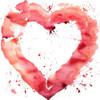 WATERCOLOR ABSTRACT HEART Poster Print by Atelier B Art Studio - Item # VARPDXBEGMIS102