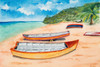 Canoes on the Beach Poster Print by Jan Odum - Item # VARPDX13549A