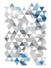 Blue Silver Triangles Poster Print by OnRei - Item # VARPDXONRC048A4