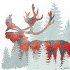 Plaid Caribou Forest Poster Print by Tina Carlson - Item # VARPDXTCSQ058B2