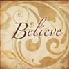 Red Gold Believe 2 Poster Print by Kristin Emery # KESQ025E2