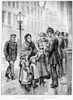 Cholera: Hamburg, 1892. /Nchildren, Orphaned During The Great Cholera Epidemic Of 1892 In Hamburg, Germany, Register Their Names Outside The Police Station. Drawing From A Contemporary English Newspaper Newspaper. Poster Print by Granger Collection -