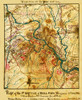 Plan of the 1st Battle of Bull Run Virginia 21st July 1861. Topography from U.S. Engineers official map..  Plan of the 1st Battle of Bull Run Virginia 21st July 1861. Topography from U.S. Engineers official map. Poster Print by Robert Knox Sneden - I