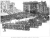 Industrial Parade, 1889. /Nschool Boys Marching In The Industrial Parade In New York City Held On 1 May 1889, As Part Of The Centennial Celebration Of George Washington'S First Inauguration. Line Engraving From A Contemporary American Newspaper. Post