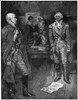 George Washington /N(1732-1799). First President Of The United States. Washington Repudiating The Proposal By Colonel Lewis Nicola To Employ The Army To Make Himself King, At Newburgh, New York, 22 May 1782. Engraving After Howard Pyle, 1883. Poster