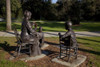 Statue of Marietta Johnson, Fairhope, Alabama; Marietta Johnson was instrumental in promoting the progressive education movement, establishing the School of Organic Education in 1907. This art is located by the water in Fairhope Poster Print by Carol