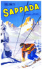 This enticing Italian ski poster touts the cozy mountain village of Sappada in the Belluno province of the Dolomite mountains. It's still popular today for skiing, snowboarding, ice skating, and hiking during the warmer months. Poster Print by unknow
