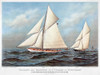 America'S Cup, 1883. /Nthe American Winner, 'Vigilant' With The British Challenger 'Valkyrie' In The Eighth International Race For The America'S Cup On October 7Th, 9Th & 13Th, 1883. Color Lithograph By Currier & Ives, C1883. Poster Print by Granger