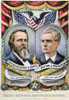 Presidential Campaign, 1876. /N'Grand National Republican Banner.' Rutherford B. Hayes And William A. Wheeler As The 1876 Republican Candidates For President And Vice President On A Lithograph Campaign Poster By Currier & Ives, 1876. Poster Print by