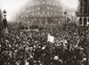 World War I: Celebration. /Ncrowd At The Place De L'Opera Celebrating The Signing Of The Armistice. Avenue De L'Opera Can Be Seen On The Left And Rue De La Paix On The Right In Paris, France. Photograph, 1918. Poster Print by Granger Collection - Ite