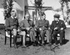 Casablanca Conference. /Nallied Leaders At The Casablanca Conference Held At The Hotel Anfa In Casablanca, Morocco, January 1943. Left To Right: General Henri Honor_ Giraud, Franklin D. Roosevelt, General Charles De Gaulle, And Winston Churchill. Pos