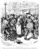 Police Cartoon, 1874. /N'Jewels Among Swine.' American Newspaper Cartoon By Thomas Nast, 1874, Commenting On The Arrest Of Temperance Activists In Cincinnati, Ohio, And Alleging Complicity Of The Police Force In The City'S Liquor Trade. Poster Print