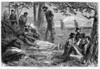 Civil War: Wounded. /Nvolunteers Of The Christian Commission Give First Aid To Wounded Union Soldiers At A Battlefield During The American Civil War. Wood Engraving From A Northern American Newspaper Of 1864. Poster Print by Granger Collection - Item