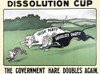 Dissolution Cup: the Government Hare Doubles Again; Lithograph depicting Asquith as a hare being chased across a field by two greyhounds, produced for the Conservative and Unionist parties in December 1910. Poster Print by LSE Library - Item # VARBLL