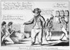 War Of 1812: Cartoon. /N'Johnny Bull And The Alexandrians.' After The British Have Seized Alexandria, Virginia, John Bull Presents Terms Of Capitulation To The Frightened Citizens Of That Town. American Cartoon Etching By William Charles, 1814. Poste