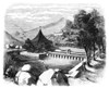 Escorial: La Granjilla. /Nla Granjilla De La Fresneda, A Royal Hunting Lodge And Monastic Retreat Near The Escorial Palace And Monastery. Wood Engraving From 'Historia Descriptiva,' By Antonio Rotondo, C1860. Poster Print by Granger Collection - Item