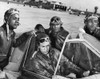 Wwii: Tuskegee Airmen. /Nmembers Of The First Group Of African American Pilots In The History Of The U.S. Army Air Corps, Identified Standing Left To Right: Hicks, Clifton And Moody, With Williams At The Control. Photograph, C1942. Poster Print by Gr