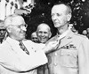 Jonathan M. Wainwright /N(1883-1953). Jonathan Mayhew Wainwright. American Army Officer. President Harry Truman Decorating General Wainwright With The Congressional Medal Of Honor At A White House Ceremony, 10 September 1945. Poster Print by Granger