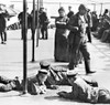 Ellis Island: Immigrants. /Ndetained Immigrants Awaiting Approval To Enter The United States, Amusing Themselves On The Rooftop Of The Main Building At Ellis Island, New York City. Photograph, C1907. Poster Print by Granger Collection - Item # VARGRC