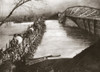 World War I: Vistula River. /Nscene On The Vistula River During The Russian Retreat Bfore Von Mackensen'S Advance. The Germans Are Passing Over A Wooden Bridge Constructed In Place Of The Destroyed Structure, Poland. Photograph, C1916. Poster Print b