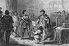 Louis Xi (1423-1483). /Nking Of France, 1461-1483./Nlouis Xi Accepting The Terms Of A Treaty Presented By Charles The Bold, Duke Of Burgundy, At P_Ronne, France, 1468. Steel Engraving, French, 19Th Century. Poster Print by Granger Collection - Item #