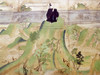 Sugawara No Michizane /N(845-903). Japanese Scholar, Poet, And Politician Of The Heian Period. Having Been Banished, Michizane Holds A Bamboo Stick Bearing False Charges Against Him Atop Mt. Tempai-San. Detail Of A Scroll, C1219. Poster Print by Gran