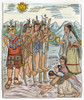 Inca Farmers. /Nincas Using Footplows To Sow A Cornfield. Drawing From 'El Primer Nueva Cronica Y Buen Gobierno' ('The First New Chronicle And Good Government'), 1583-1615, By Felipe Guaman Poma De Ayala. Poster Print by Granger Collection - Item # V