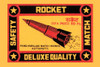 Thousands of companies manufactured matches worldwide and used a variety of fancy labels to make their brand stand out.  The match boxes had unusual topics but some were much prettier than others.  Great rocket image. Poster Print by unknown - Item #