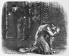 Shakespeare: Hamlet. /Nhamlet Watching King Claudius At Prayer After The Latter'S Hasty Exit During A Performance Of 'The Mouse-Trap' (Act Iii, Scene Ii). Wood Engraving After Sir John Gilbert, 1881. Poster Print by Granger Collection - Item # VARGRC