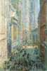 Wall Street.  High quality vintage art reproduction by Buyenlarge.  One of many rare and wonderful images brought forward in time.  I hope they bring you pleasure each and every time you look at them. Poster Print by Frederick Childe  Hassam - Item #