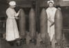 Women took over many men's jobs during World War One, thereby leaving the men free to fight.  Seen here the women are putting a coat of paint on aerial bombs.  From The Pageant of the Century, published 1934 Poster Print by Hilary Jane Morgan / Desig Women took over many men's jobs during World War One, thereby leaving the men free to fight.  Seen here the women are putting a coat of paint on aerial bombs.  From The Pageant of the Century, published 1934 Poster Print by Hilary Jane Morgan / Desig