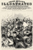 Great Railroad Strike, 1877. /Ncolonel Agramonte'S Cavalry Charging On The Mob, At The Halstead Street Viaduct In Chicago, Illinois, 26 July 1877. Engraving From The Front Page Of A Contemporary Issue Of 'Frank Leslie'S Illustrated Newspaper.' Poster